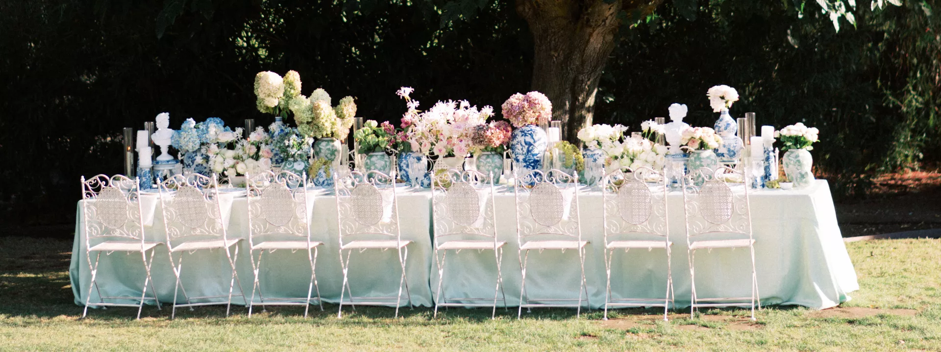 Old & New: French-Inspired Design Fuses Vintage Vibes into Lush Tablescape Design Featuring Ethereal Florals at Olive Hill Estate