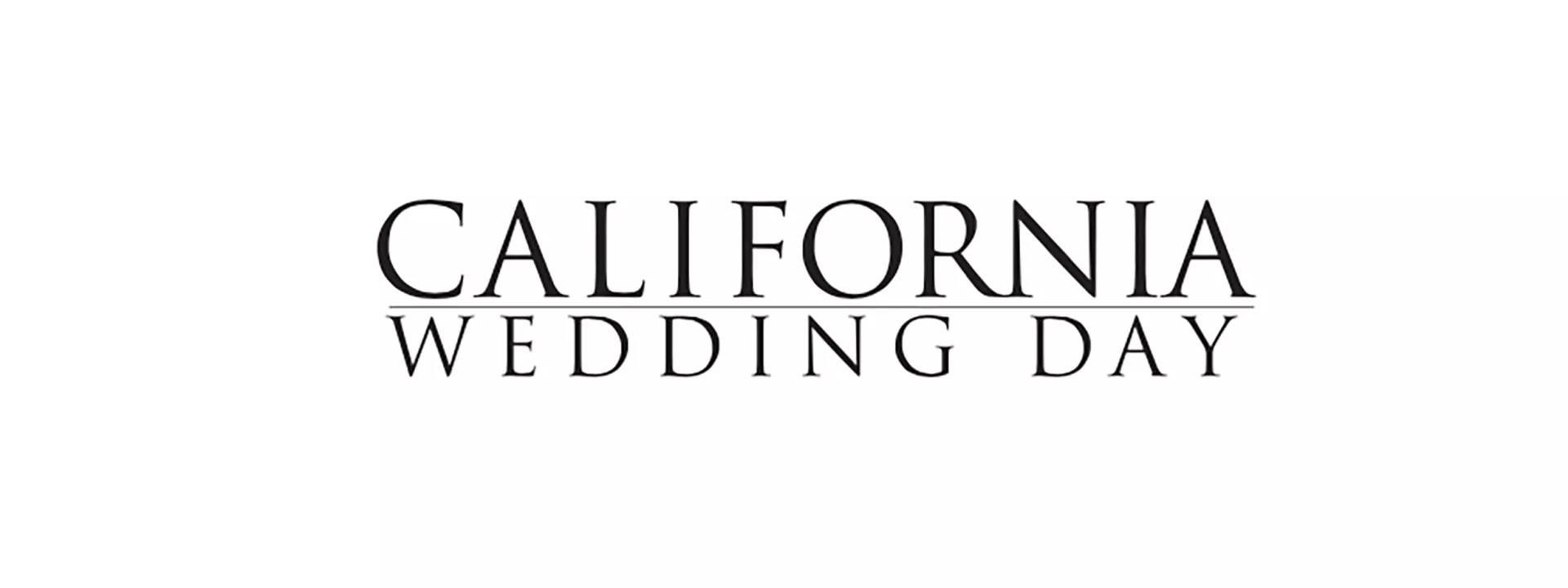 California Wedding Day logo in black against white background