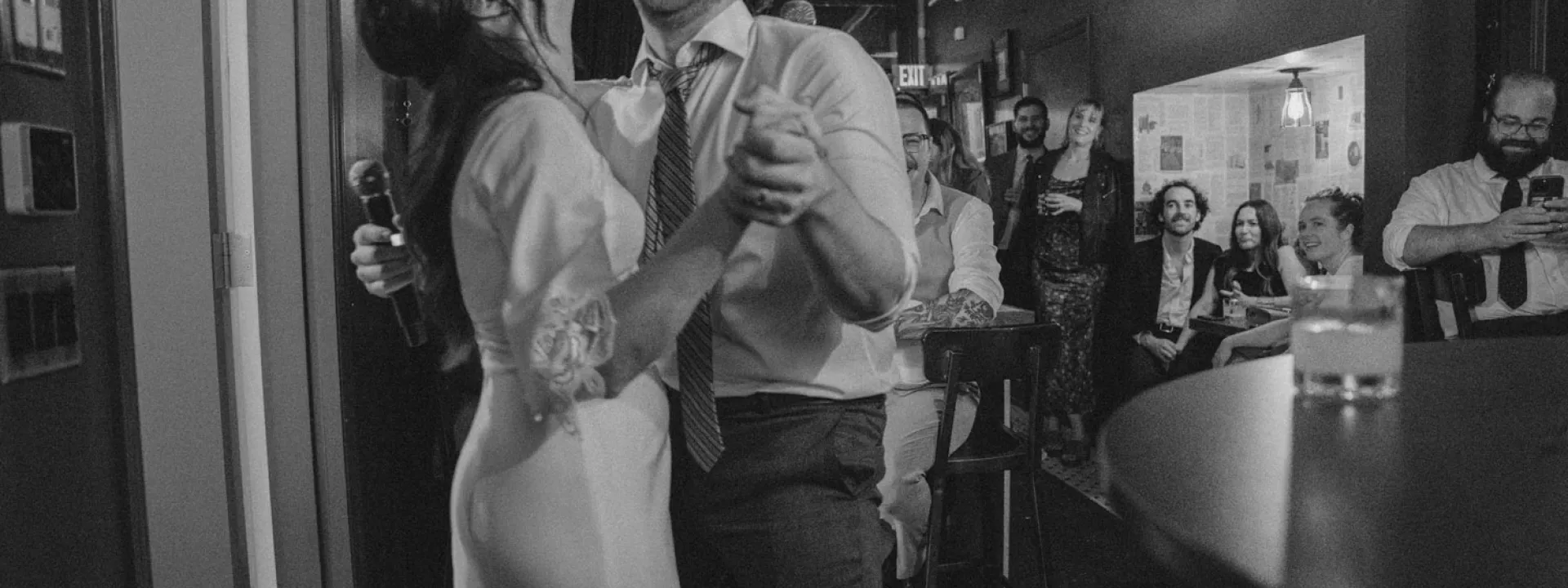 Eliza and Sheldon Sharing a Dance at Shafer Baillie Mansion
