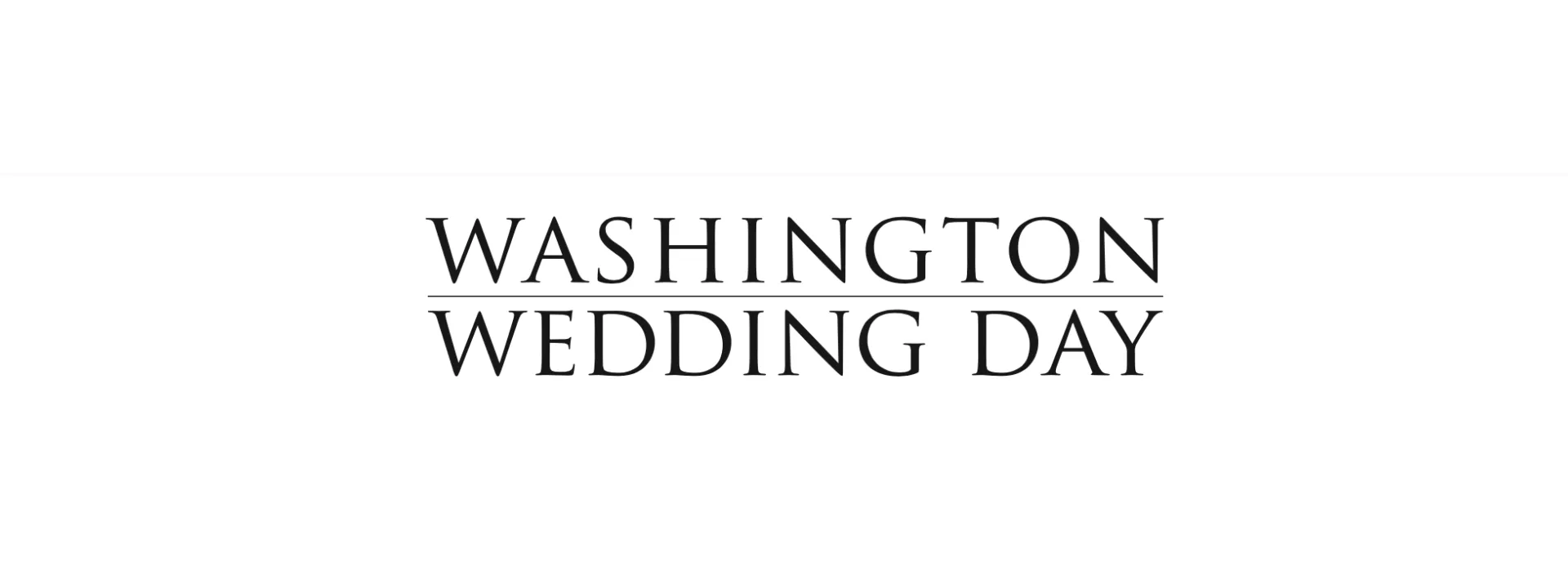 Black Washington Wedding Day logo against white background