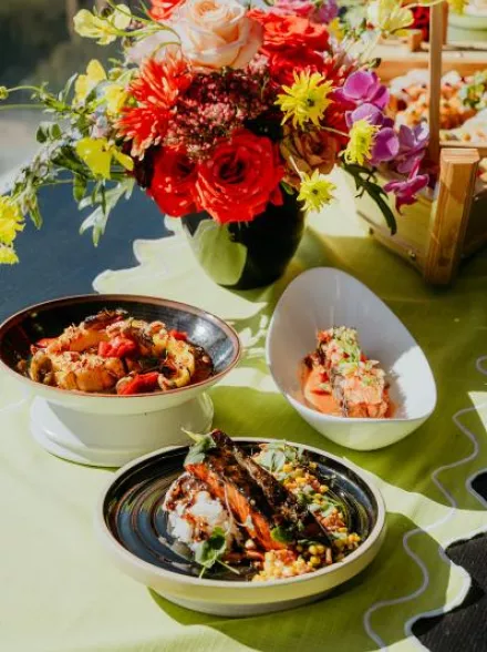 Sushi Against the Skyline: Rooftop Fête Features Vibrant Bursts of Color 