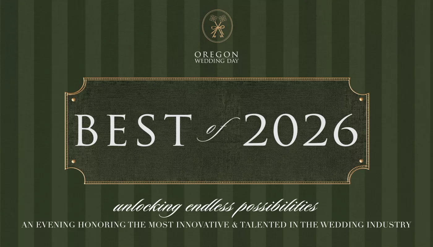 Oregon Bride Best of 2026 logo with green background
