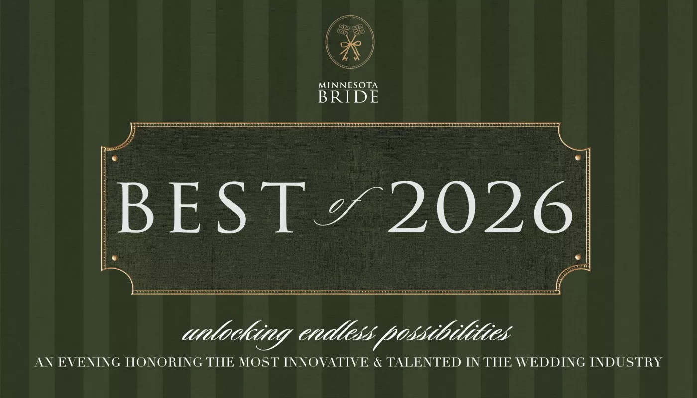 Best of Minnesota Bride 2026 logo with green background
